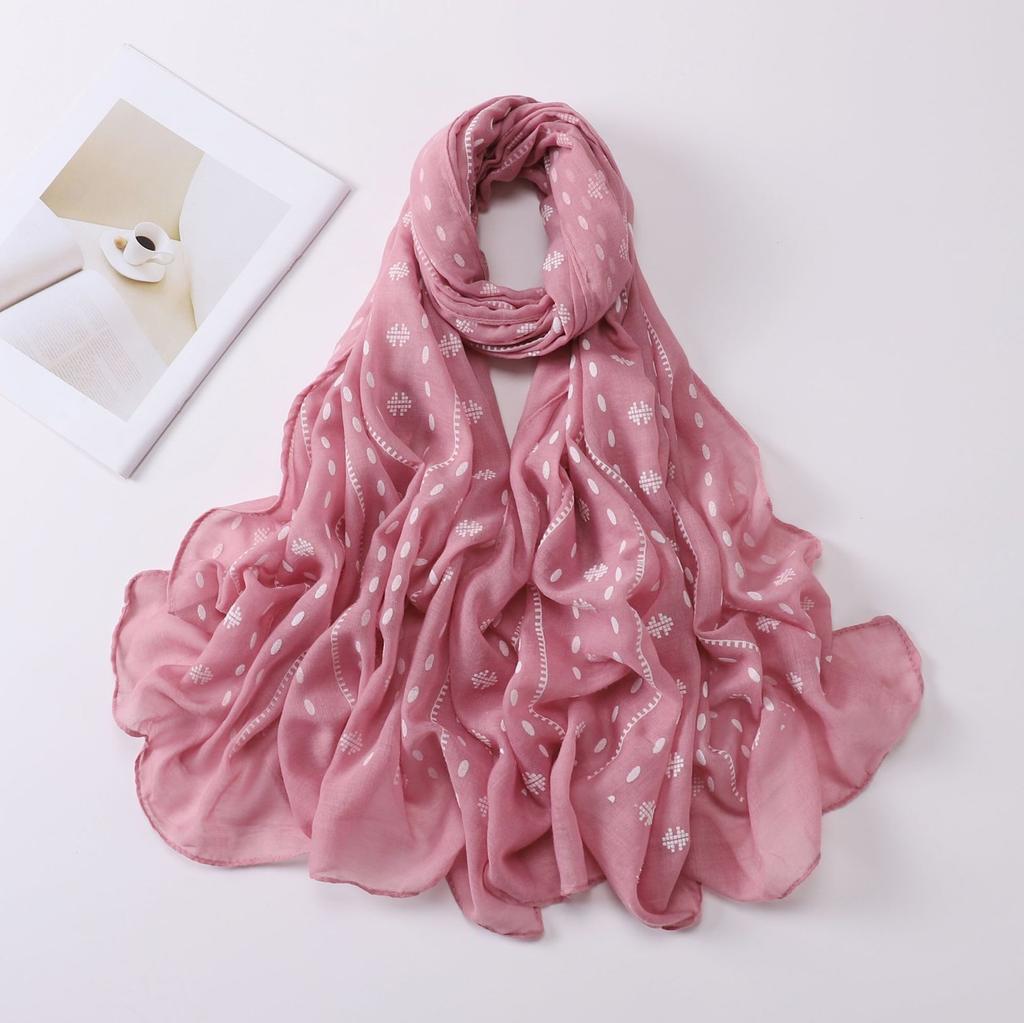Plain Geometric Floral Foam Viscose Shawls Scarf Lady High Quality Wrap Beach Pashmina Stole Bufandas Muslim Hijab 180*90Cm