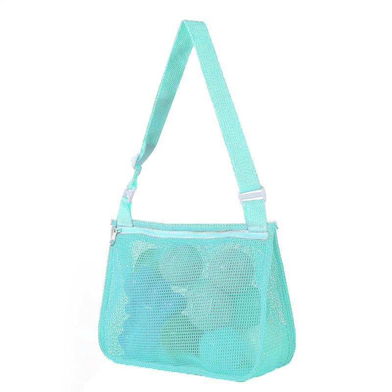 Kids Toy Storage Bag Quick-Dry Mesh Beach Shoulder Bag for Travel & Outdoor Play Breathable Lightweight Beach Bag
