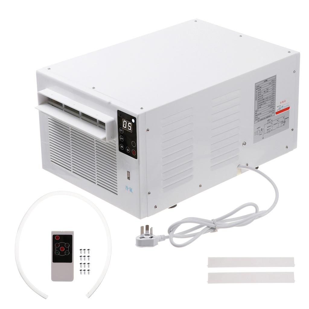 1100W Cold/Heat Dual Portable Air Conditioner Use 24-hour Timer 2 Gear Lighting LED Control Panel with Remote 460x255x230mm