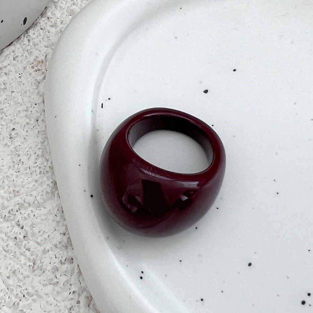 Dome Transparent Resin Ring Multicolour Irregular Ring Unique Acrylic Geometric Ring  Jewelry