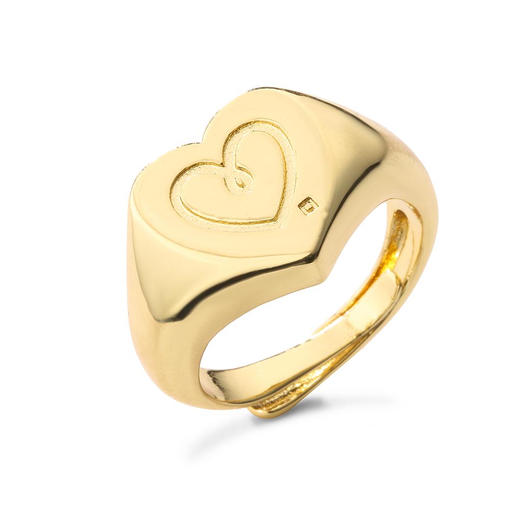HECHENG,Ring For Women Zircon Star Love Heart Geometric Finger Fashion Zircon Gifts Charm Sweet Zircon