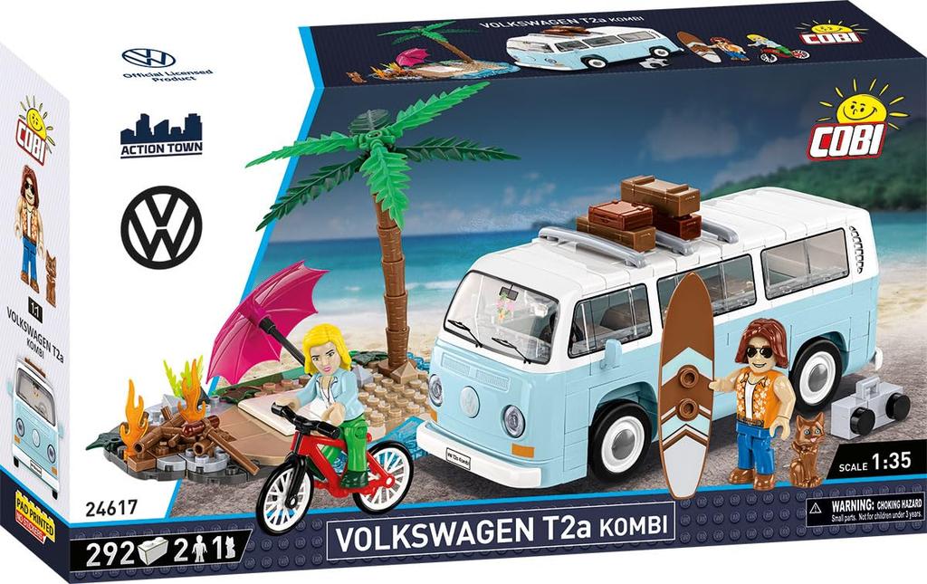 COBI Blocks Volkswagen Bus T2a Combi 135 Scale 292 Pieces Surf Life [MADE IN EU] 24617