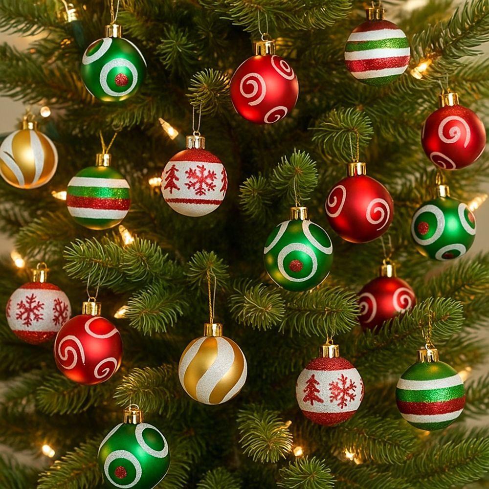 4/6cm Christmas Hanging Ball Electroplated Christmas Baubles  Photographic Props
