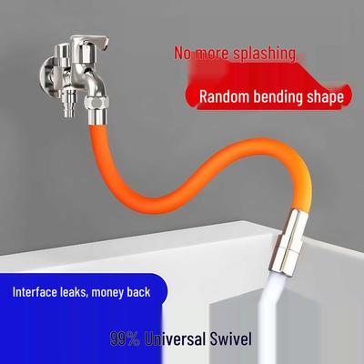 Universal Flexible Telescopic Faucet Extension Hose with Splash-Proof Filter