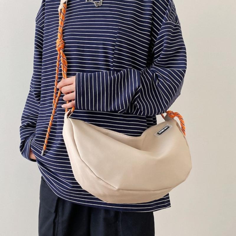 Nowe torby na ramię z nylonu, vintage, jednolity kolor, torba typu hobo, swobodna, duża pojemność, torba diagonalna, modna, uniwersalna torebka damska