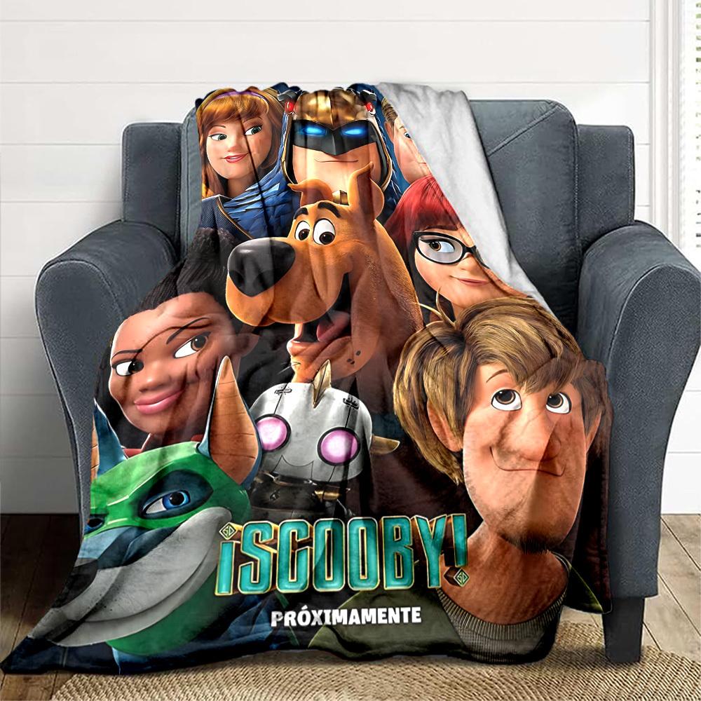 1pc Scooby-Doo Mystery Flannel Throw Blanket - HD Printed Lightweight Soft Warm All-Season Blanket for Sofa, Bed, Travel091