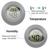 Mini Hygrometer Termometer Fahrenheit Eller Celsius Mätare Digital Lcd-skärm Inomhusrum Rund Fuktighet Temperaturmätare