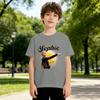 Kids Printed Round Neck Short Sleeve Loose Fit T-Shirt Casual Summer Top