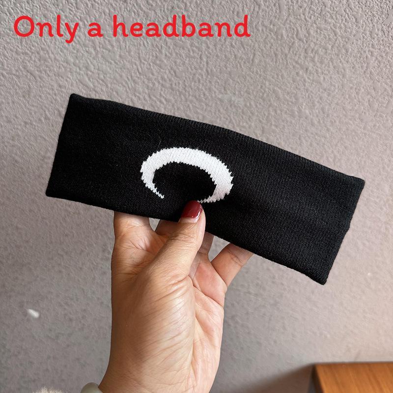 

Повязка на голову для йоги с принтом луны для фитнеса и релаксации Black White