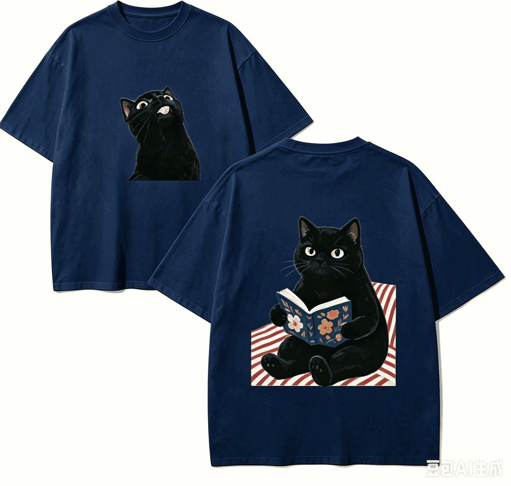 Cute Cat Gift T-shirt Men Women Harajuku Oversized Unisex Short Sleeve Streetwear High Quality Couples Hot Product Comfortable