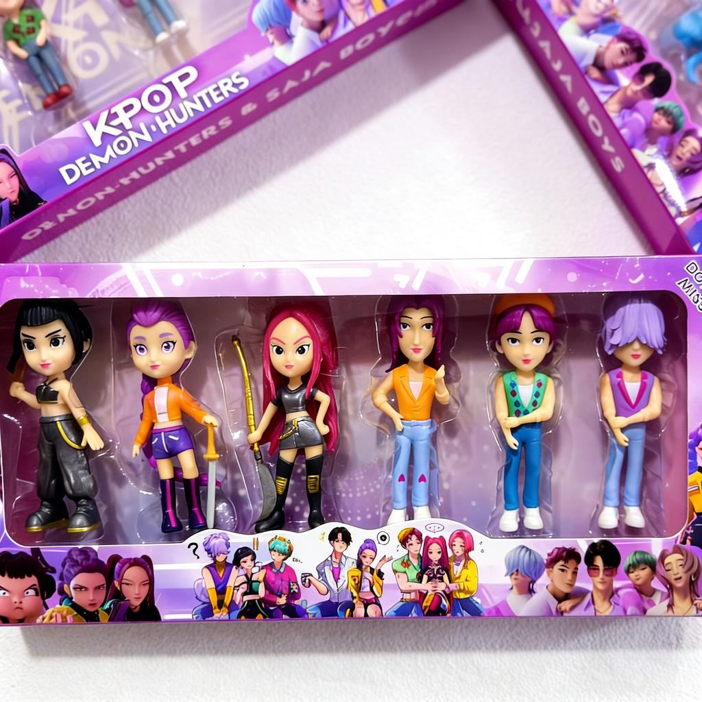 2027 Kpop Demon Hunters Anime Figure Rumi/Zoe/Mira PVC Model Decoration with Box Kawaii's Dolls Boys Girls Gifts Birthday Gift