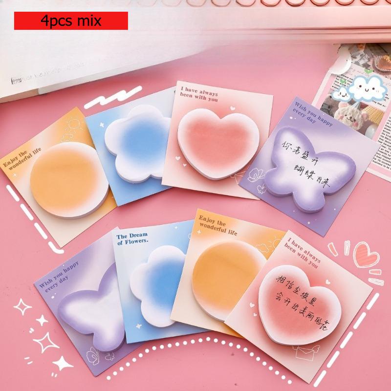 

Gift Cute Special Shaped Gradient Sticky Note Student Message Paper Can Be Peeled Off and N Times Study Kawai Stationery Lovely