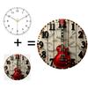Easy-to-Install 30cm Round Glass Wall Clock with Keyhole Hanger