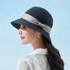 Lady Shopping Travelling Show Chic Fedora High Quality Small Brim Straw Hat Fashion Beach Sun Cap Woman Foldable Bucket Hats