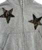 Sk8Er Rock Star Napping Sweat Hood Zip-Up ((Melange Gray))