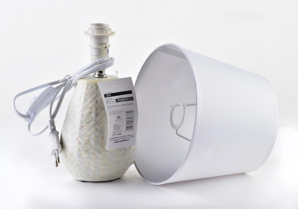 Leti Beige Lampa Stołowa 12X10X30 Cm