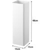 Yamazaki Jitsugyo 1578 Square White W15 x D15 x H48cm Smart Umbrella Stand Slim with Removable Water Tray