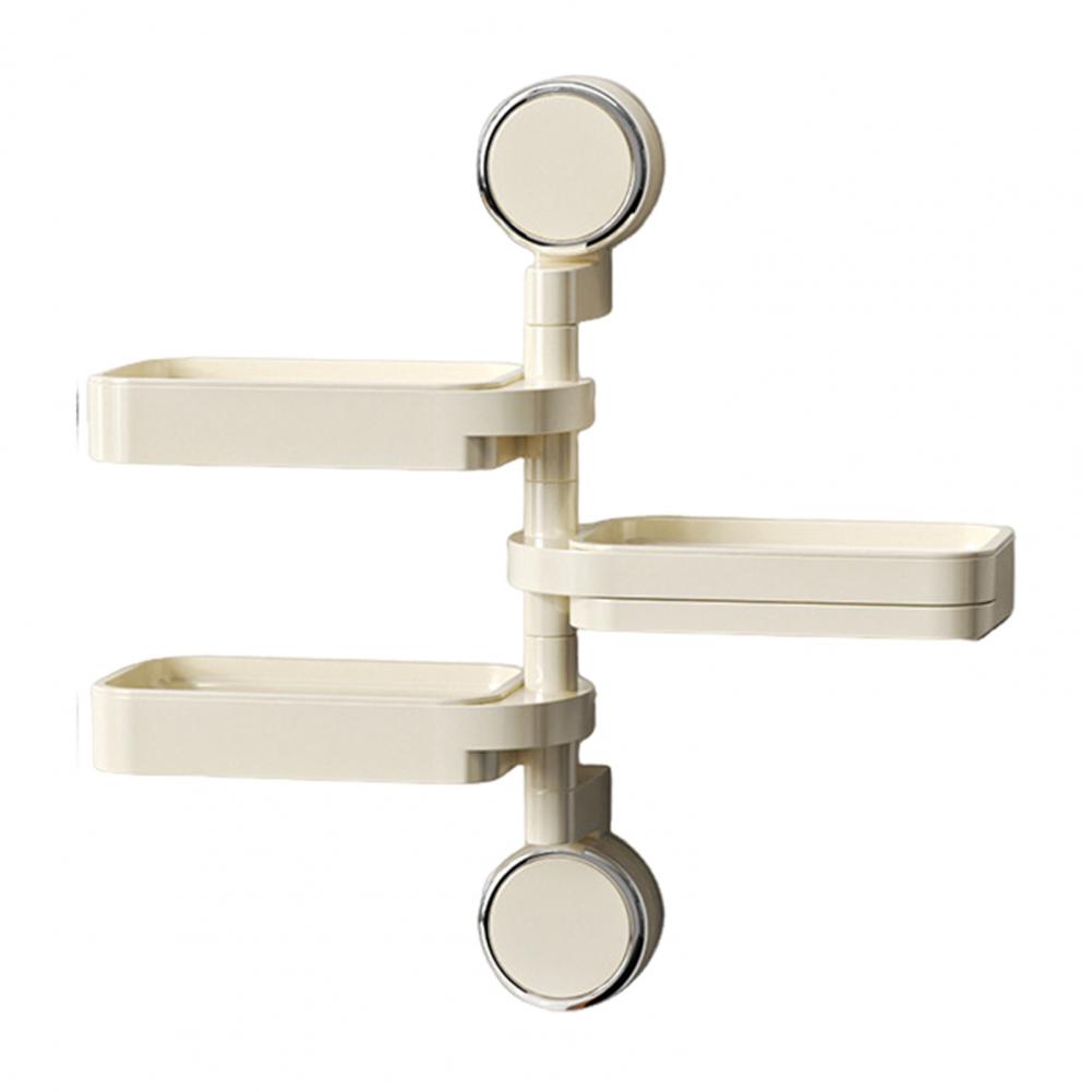 

Органайзер для мыла с многослойной перегородкой, вращающаяся присоска, мыльница, многослойный органайзер для ванной комнаты с углом поворота 180 градусов для удобства