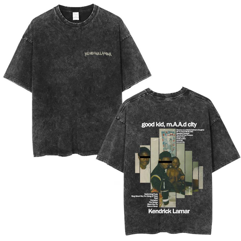 Washed Vintage Rapper Kendrick Lamar The Not Like Us T Shirt Men Women Hip Hop Fashion Tshirt Male Casual Cotton Retro Tshirts