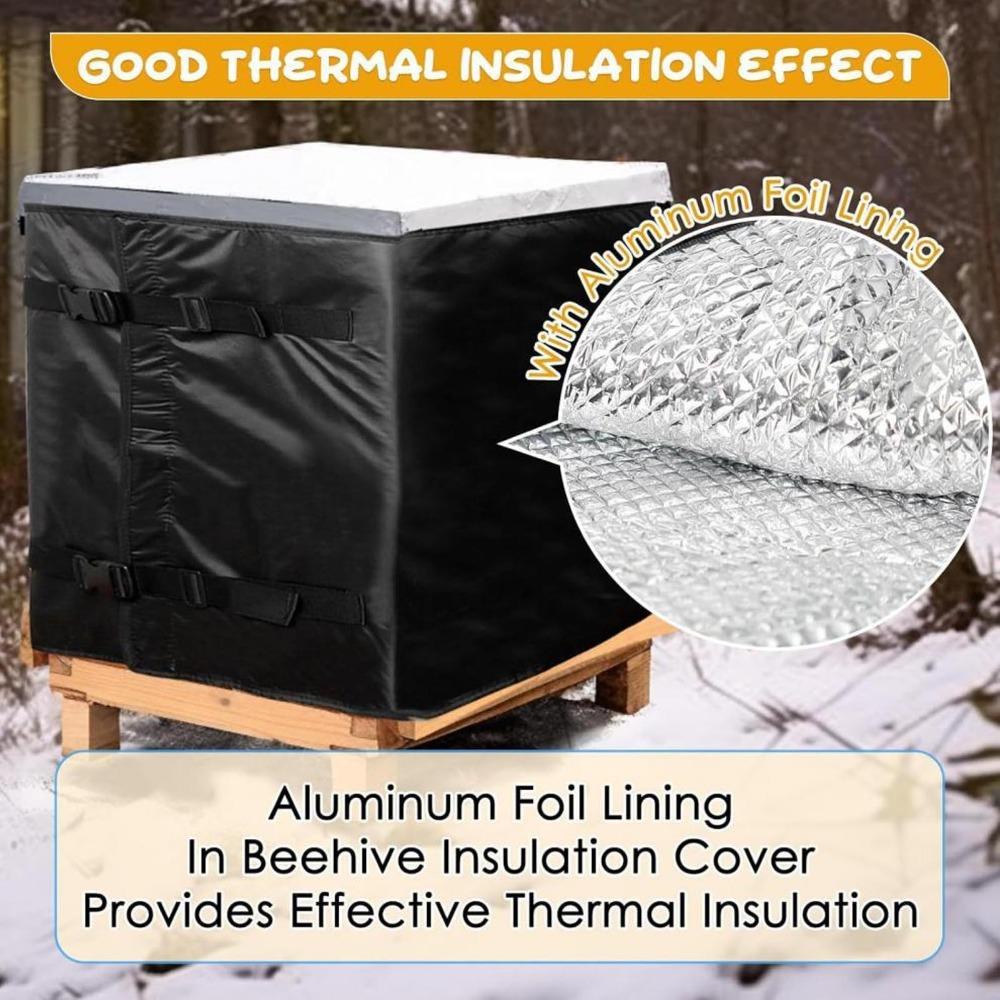 Oxford Cloth Beebeehive Insulation Cover Black Winter Bee Wrap Bee Hive Wrap For 8 Frame Hives