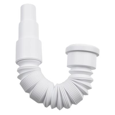 Waste Flush Pipe Flexible Grey Waste Flush Pipe for Shower and Bath Installations 50mm Diameter 1 Meter Length