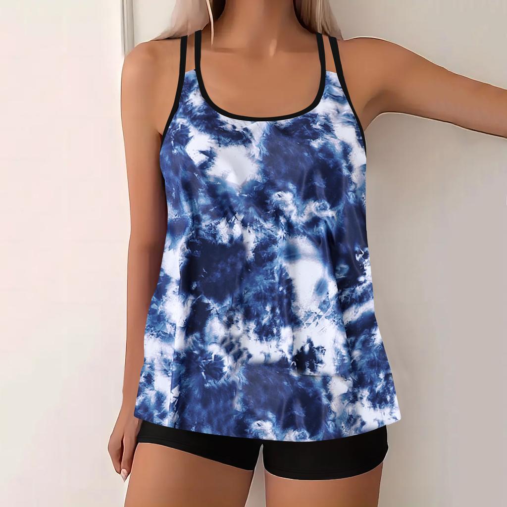 Plus Size Swimwear Women Tankini Beach Wear 2025 Sexy Bikini Set Print Two Piece Swimsuit Woman Bathing Suit Big Size Monokini