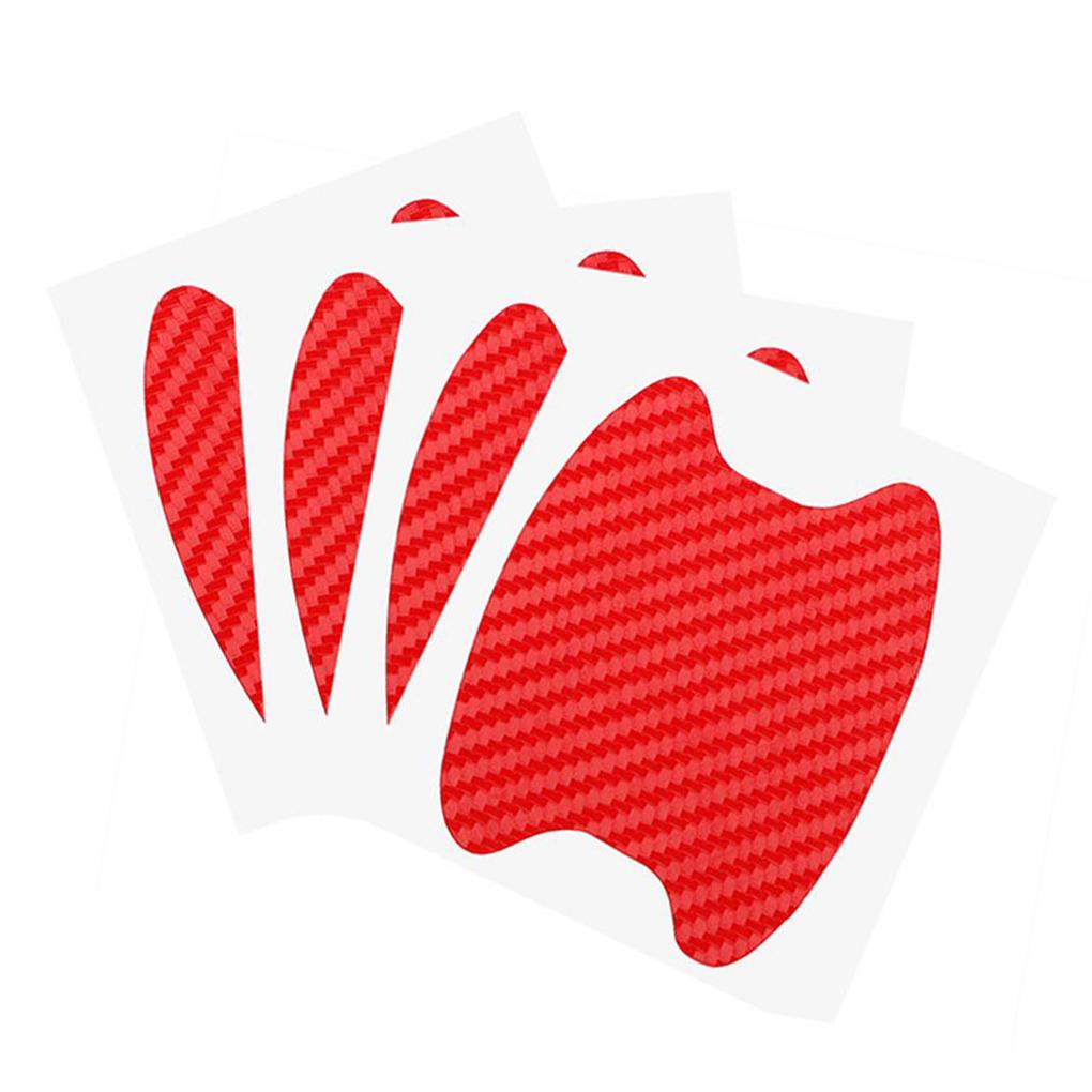 4Pcs Carbon Fiber Waterproof Auto Door Handle Film Durable Scratch Proof Professional Lightweight Anti-Scratch Stickers