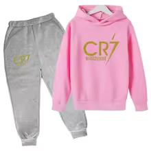Ronaldo CR7 Imprimat Idol Fotbal Îmbrăcăminte Hanorac Copii Set 2 Bucăți Costum Pantaloni Copii Băieți Trening Îmbrăcăminte Fete Treninguri Sport