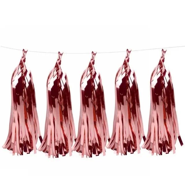 5x Tissue Tassel Garland Paper Banner Party Supplies DIY Kits Wedding Bunting Nursery Decor Baby Shower Party Decoration