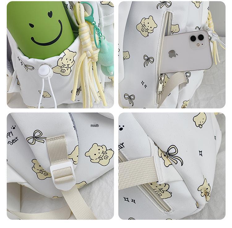 Chic Cartoon Backpack: Cute, Lightweight, High-Capacity Schoolbag & Sweet Casual Style for Students