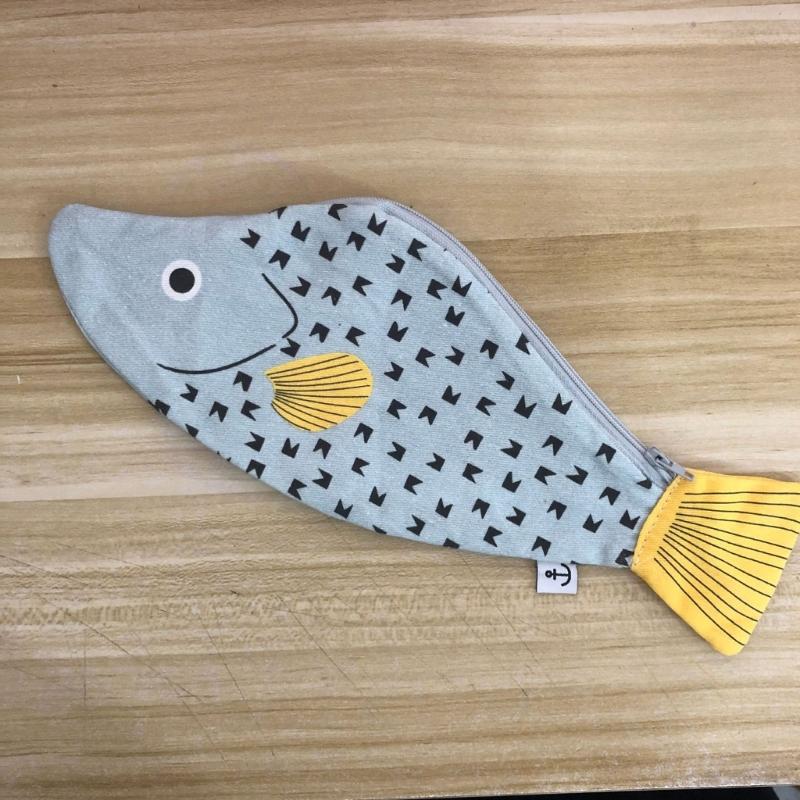 Novelty Fish Pencil Case Multipurpose Pen Pouches Large Capacity Pencil Organiser Storage Bag For Students Adult Kid