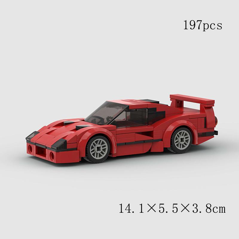 MOC Speed Super Race Champions Car F1 Great Vehicle Racing Model Building Blocks Bricks Sports Pickup Truck City Technique Toy