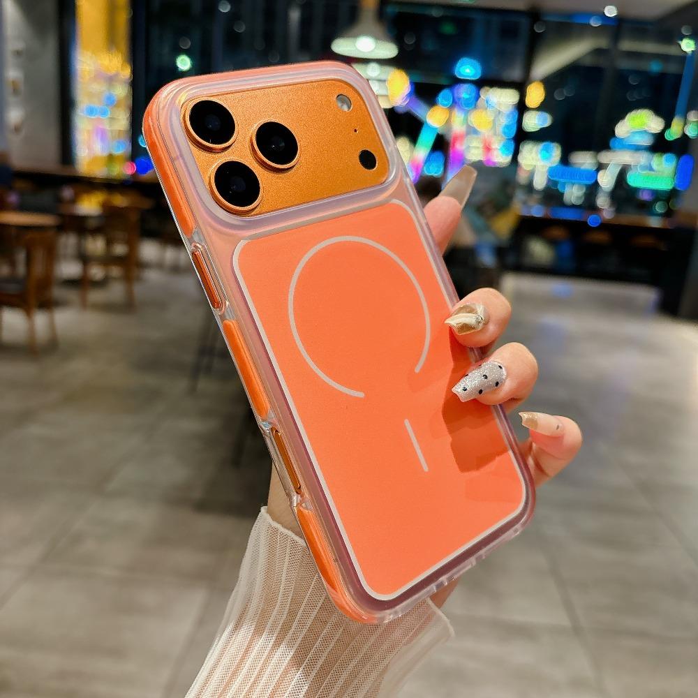 Custodia per Telefono Trasparente Magnetica Antiurto Colore Originale di Alta Qualità per iPhone 17 Pro Max Air per Ricarica Magsafe Copertura Anti-Caduta