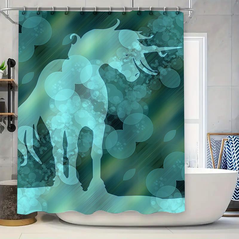 

Red White Feather Pattern Shower Curtain for Bathroom Decor Polyester Fabric Waterproof Bath Rug Cover Set with Rings (Set of 3) 90x180cm