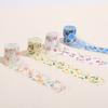1/3 Rolle Satinband mit aufgedruckten Blumen 4 cm Breite Seidenband Ausgefranste Kanten Handgefertigtes Bastelmaterial Chiffonband Hochzeitseinladung
