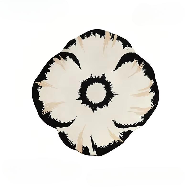 French Style Rugs for Bedroom Thicken Plush Study Mat Irregular Shapes Living Room Decoration Flower Carpet Home Fluffy Soft Rug