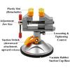 TopHomer Silver Nailed Vise Mini Bench Vise 360 Degree Suction Vise Small Table Vice Clamp Workbench Vise for Jewelry Making DIY Wood Craft Carving
