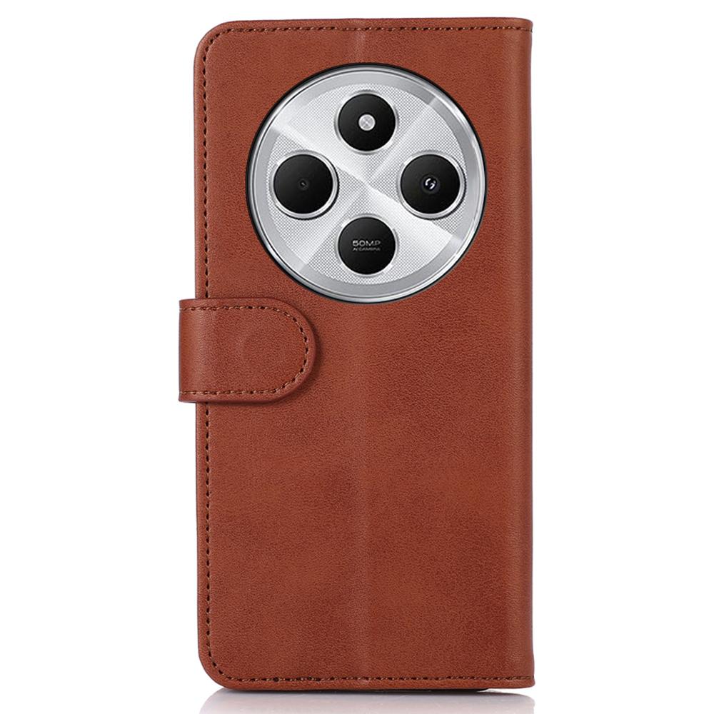 For Xiaomi Poco C75 4G/Redmi 14R 5G/14C 4G Case Cowhide Texture Leather Wallet Phone Cover with Stand
