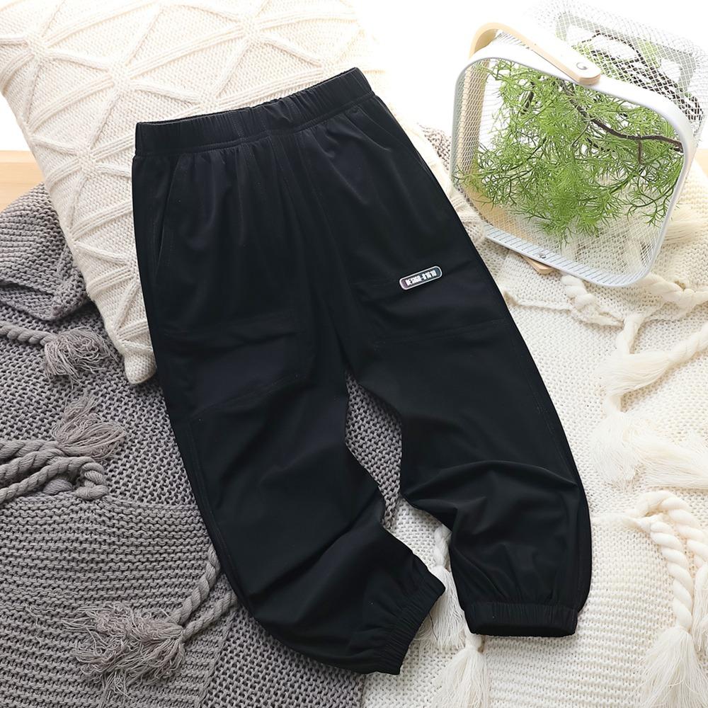 [Ice Silk Cool Feeling] Boys' Summer 2025 New Thin Ice Silk Sports Quick-Dry Anti-Mosquito Pants for Big Boys
