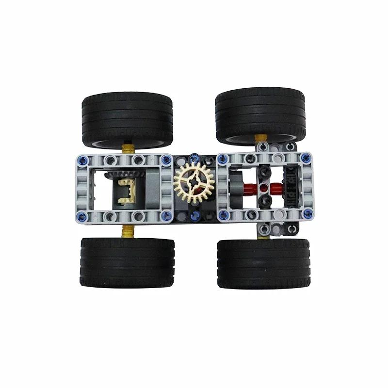 Non-Toxic Modified Cars Mechanical Sports Car Chassis Embryo-Redesign Moc Building Block Accessories Creative Bricks Construction Diy Toys