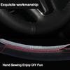 Black Steering Wheel Cover Wrap Artificial Leather Hand-sweing Protector For Hyundai Solaris Verna i20 i25 Accent 2008-2014