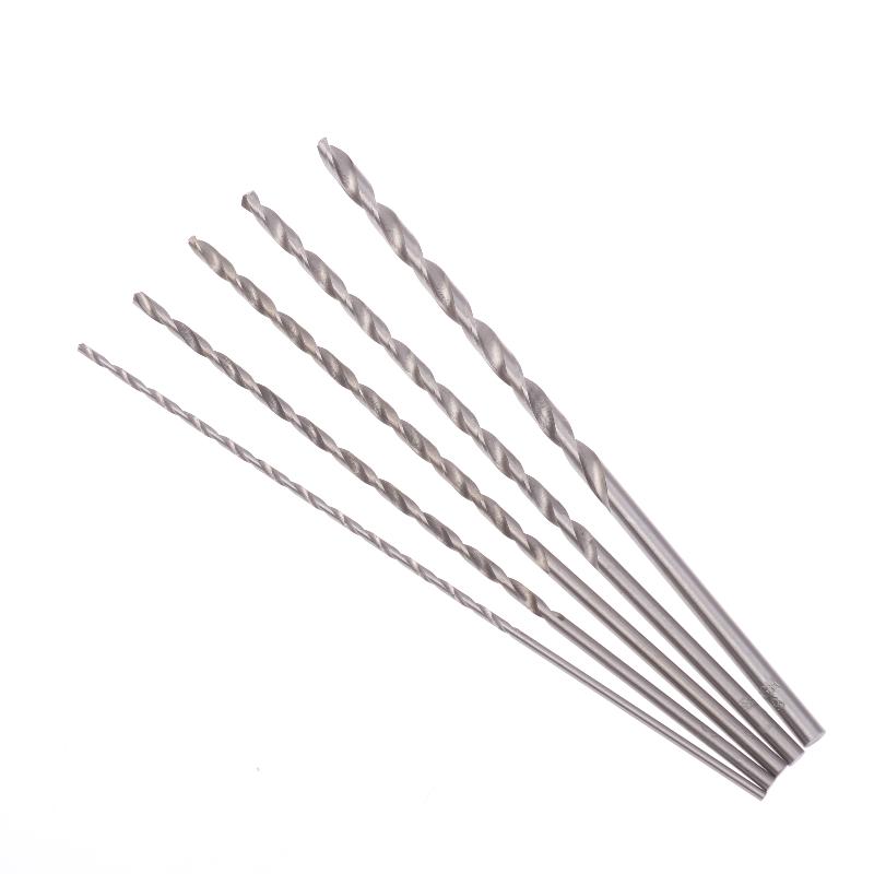 5pcs/set 2mm 3mm 3.5mm 4mm 5mm Twist Drill Bit Kit 15cm Length For Wood Plastic Alloy Metal Woodworking Deep Hole Drilling