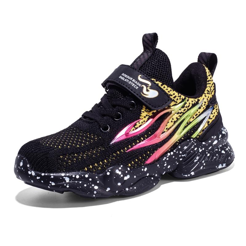 Dětské protiskluzové odolné proti opotřebení Módní trend Low Cut Fly Tkané Outdoorové sportovní boty Běžecké boty Běžecké boty