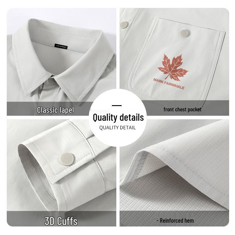 Mark Fairwhale Men's Old Money Style Casual Long Sleeve Shirt