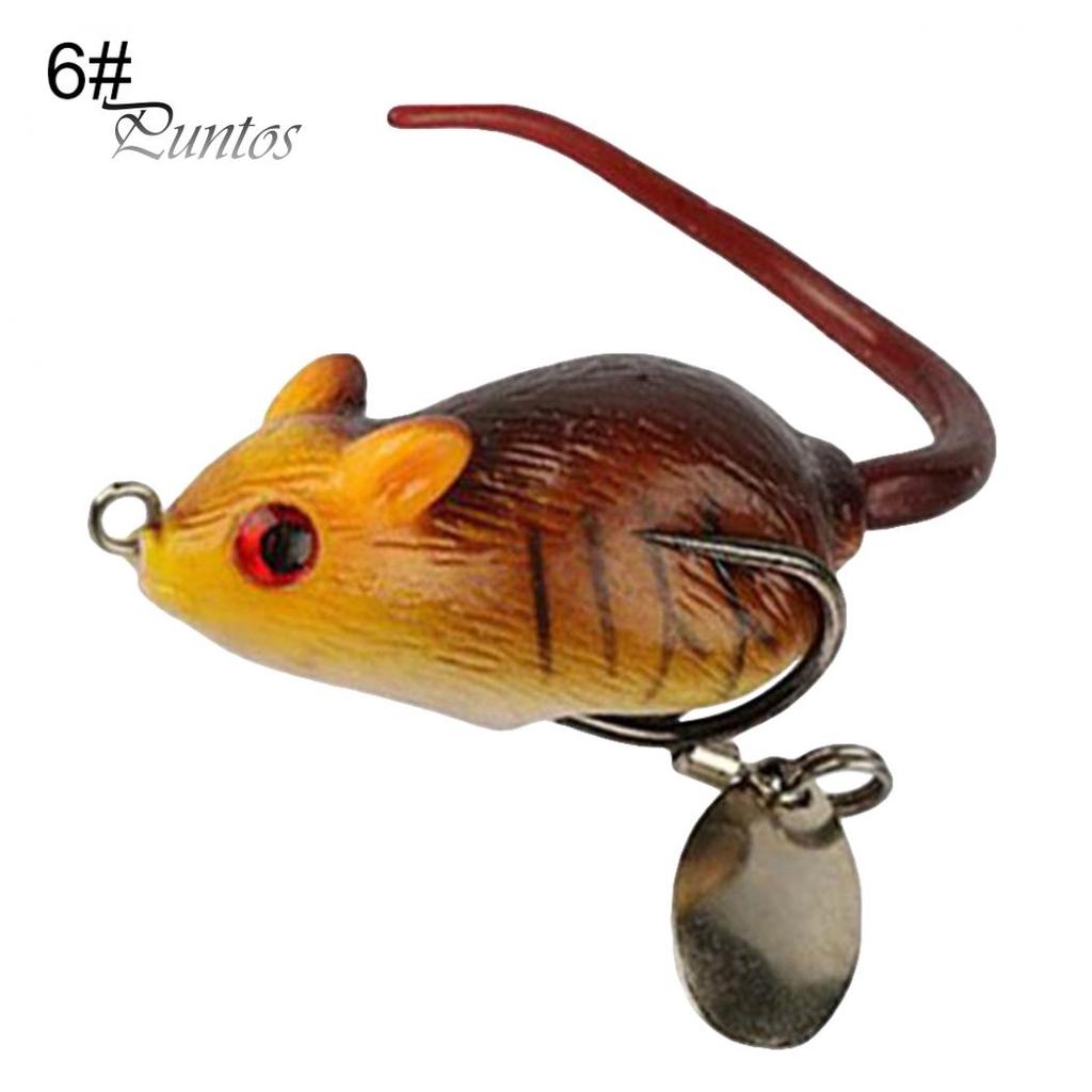 Lifelike Rat Hook Bass Snakehead Fishing Tackle Bait Mouse Lure