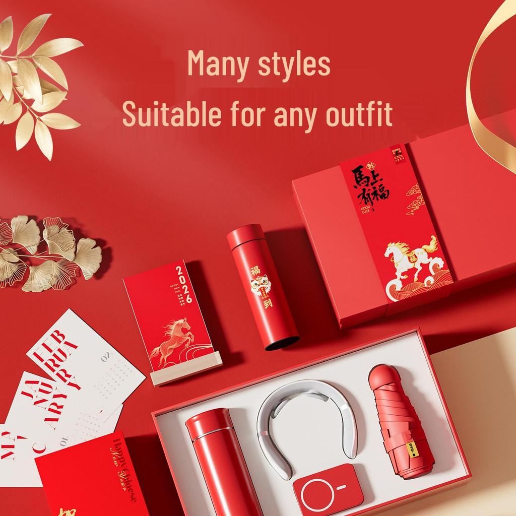 2026 Year of the Horse Business Gift Set: Annual Meeting Souvenir for Clients & Employees with Custom Logo