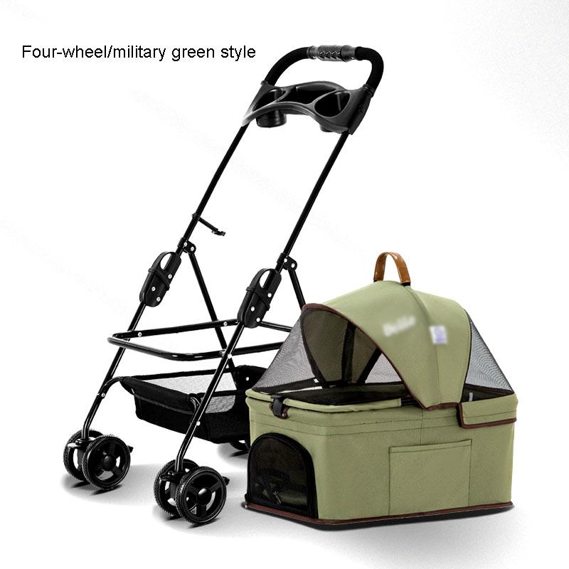 Small Medium Sized Dog Cart Light Foldable Transportation Walking The Cat Dog Car Seat Dual Purpose Garden Cart Pet Accessories