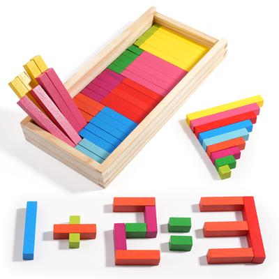 Pomoc dydaktyczne Montessori do nauki matematyki Kolorowe patyczki dziesiętne Puzzle Zabawki Przedszkole Wczesna edukacja dziecięca