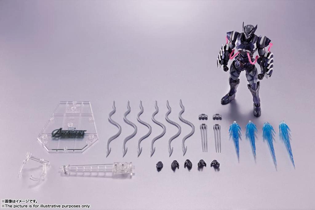TAMASHII NATIONS Tech on Avengers Venom Symbiote Wolverine 160mm ABS PVC Painted Action Figure BAS64165 S.H.Figuarts Approx. &