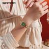 SANDA Women's Fashion Rhinestone Retro Quartz Watch - Versatile, Simple, Waterproof Design with Small Dial.